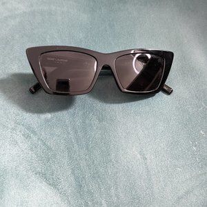 YSL Saint Laurent Women's Narrow Cat Eye Sunglasses - Black
